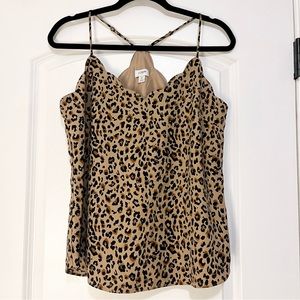 J. Crew Leopard Print Tank Too Blouse Size 6